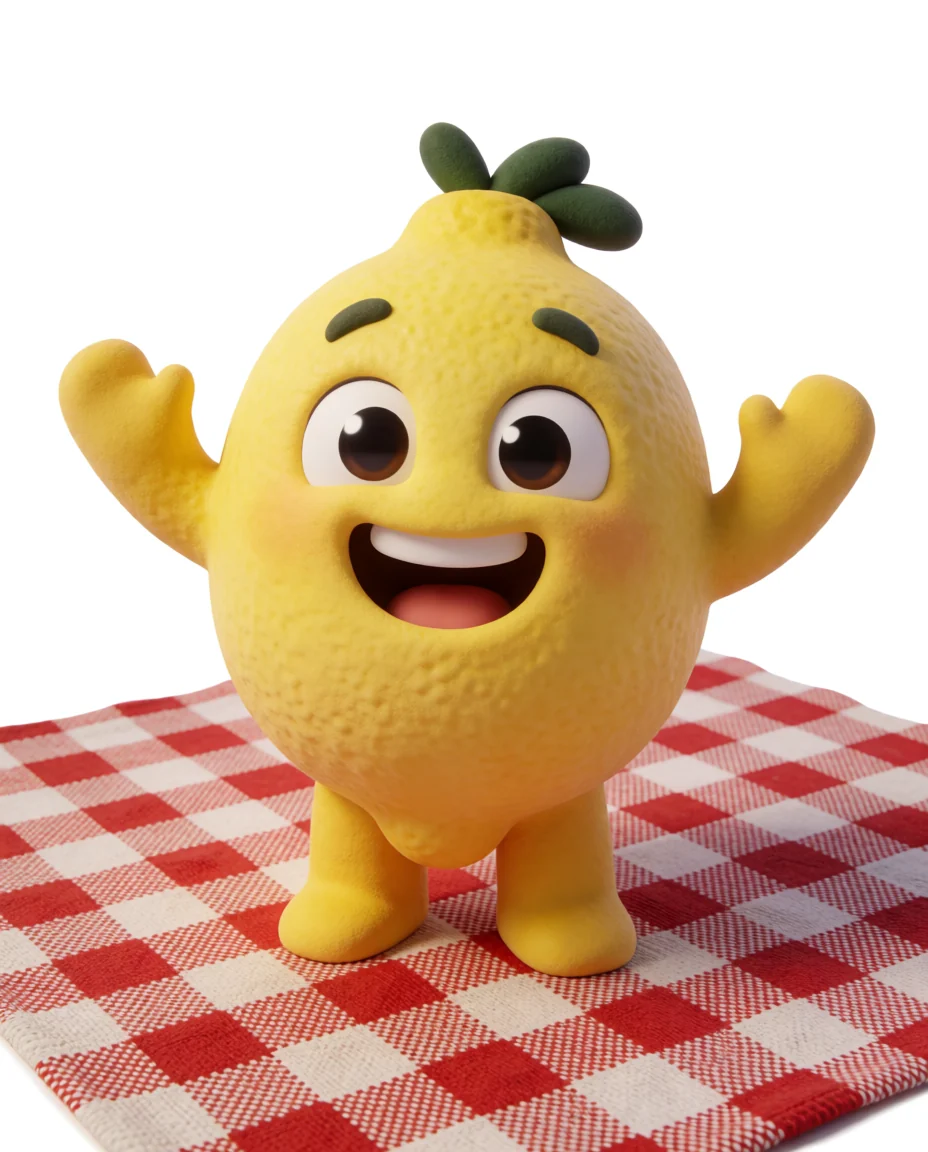 Lemon mascot made in the moodboard style 2