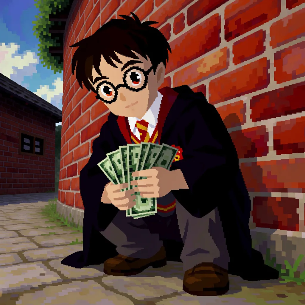EZ PSX Blocky conversion — storybook wizard, full scene