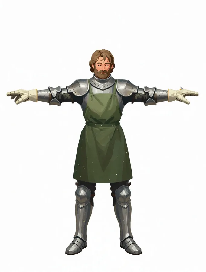 The full-body T-pose rendered from that upload