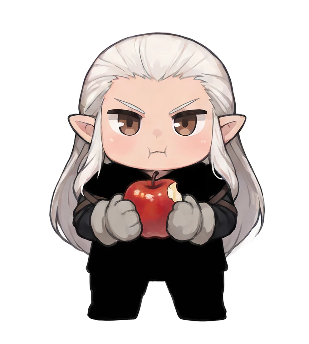Eating apple